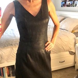 Mica metallic navy dress